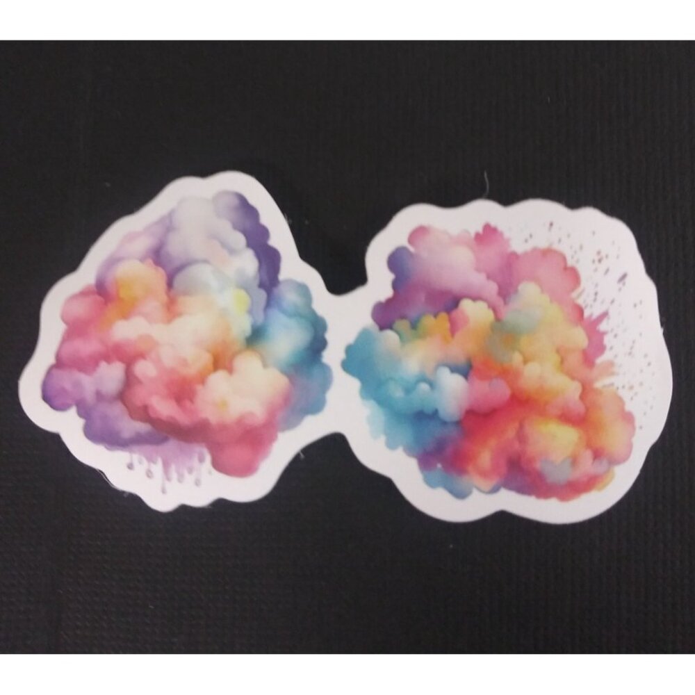 10/$10 Rainbow Cloud Puffs Sticker 1.5" x 2.75" (I)